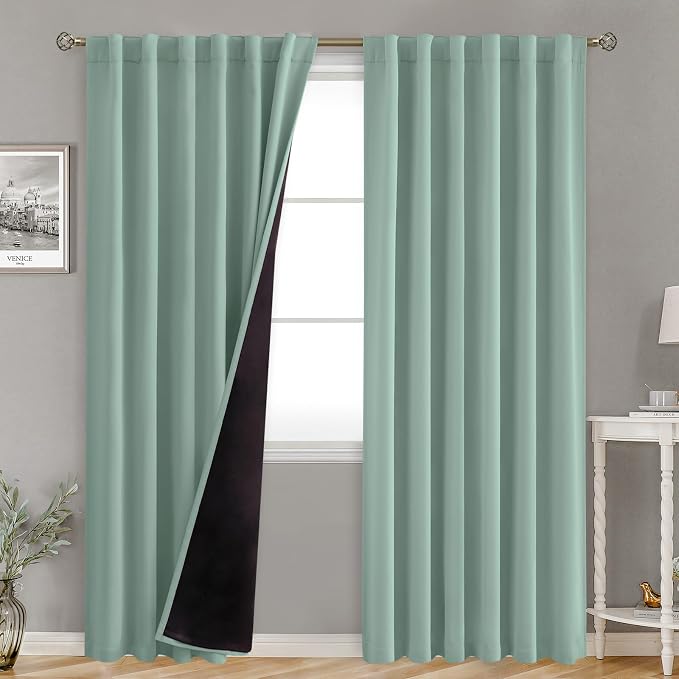 BGment Blackout Curtains with Thermal Insulation Liner Curtains 84 Inches Long by BGment