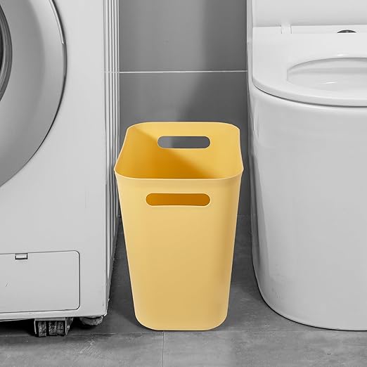 UUJOLY Plastic Small Bathroom Trash Can Wastebasket, 3.5 Gallon, Laundry Room - Image 4