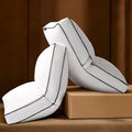 Goose Feather Down Pillows Standard Size Set of 2, Down Surrounded Hotel Collection Bed Pillow for Sleeping with 3 Inch Gusset, 2 Pack, Fluffy Plush for Side, Back Sleepers 20x26 in.