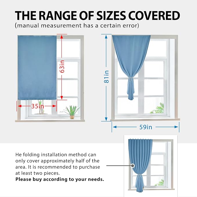 JILRON Magic Tape Stick on Portable Curtains - Image 3