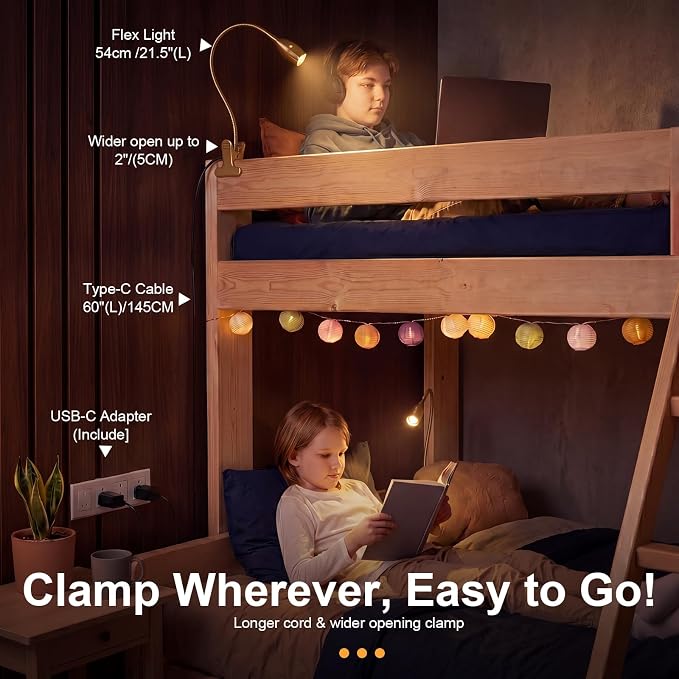 1 Pcs LED Clip on Reading Light - Image 8