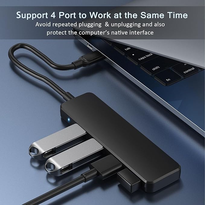 VIENON USB C Hub with 4 USB 3.0 Femal Ports, USB C Splitter USB Extender for C Port Laptop, iMac Pro, MacBook, iPad Pro, Dell, Acer, HP, ASUS, Printer, Camera,Keyborad, Mouse etc