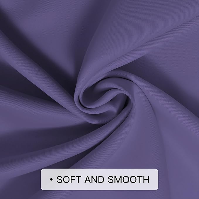 COSVIYA Curtains & Drapes Grommet Ombre Lilac Curtains W52 x L63 Inch | Room - Image 6
