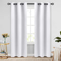 COSVIYA Grommet Room Darkening Pure White Curtains 84 inch Long by COSVIYA