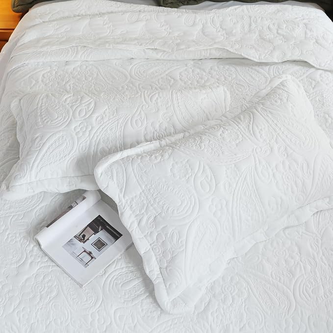 EVENHUG Oversized King Bedspreads California King Quilt Set - Image 9
