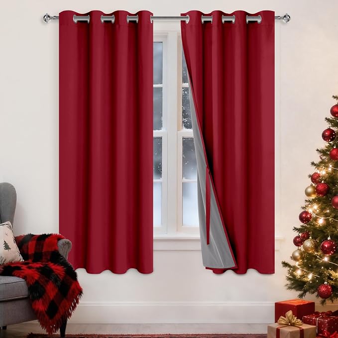 XWZO 100% Blackout Curtains 72 Inches Length by XWZO