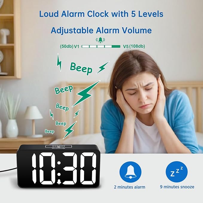 DreamSky Small Digital Alarm Clock - Image 4