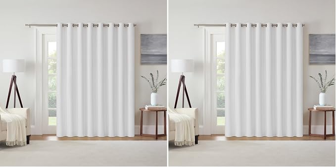 Eclipse Extra Wide Grommet Curtain, Kendall Sliding Patio Door Curtain Panel by EclipseCurtains