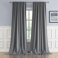 Extra Long Curtains 120 Inch Length, Back Tab and Rod Pocket Window Drapes by DUALIFE