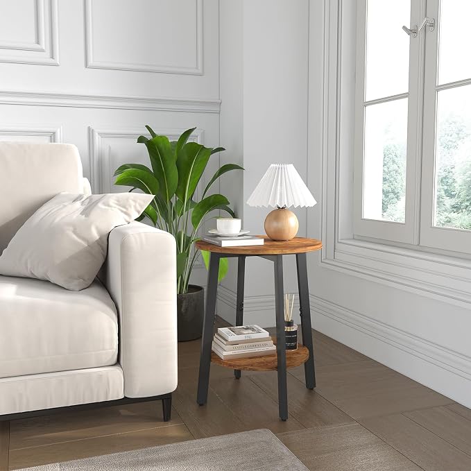 sthmec Side Table, Small Round End Table - Image 4