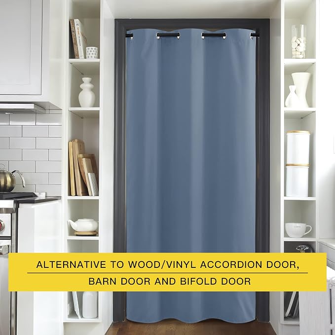 NICETOWN Stone Blue Door Curtain - Image 4