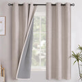 YoungsTex Beige Linen Blackout Curtains by YoungsTex
