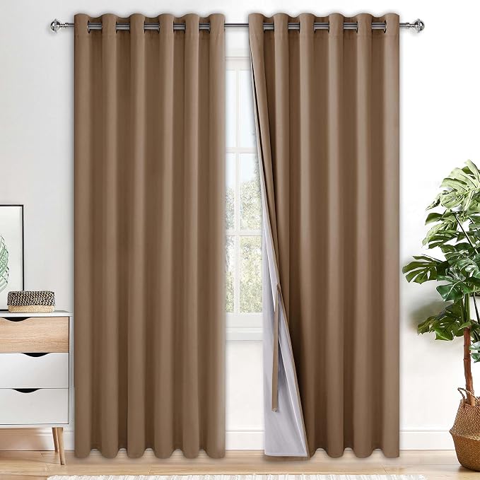 XWZO Complete Blackout Shades Window Curtain Panels by XWZO