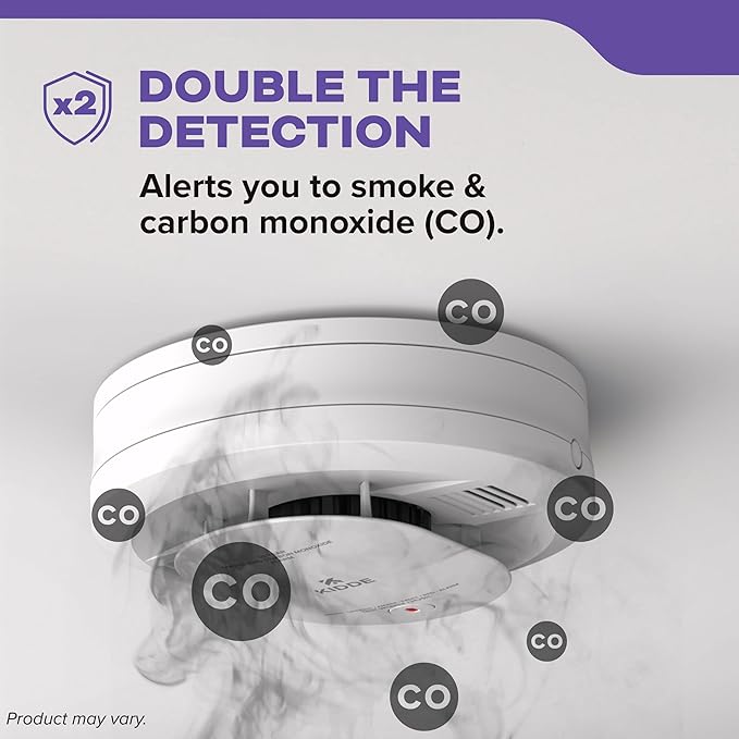 Kidde Smoke and Carbon Monoxide Detector, AA Battery Powered with LED Status Lights, 85 dB Alarm, 5 inches, 3-Pack