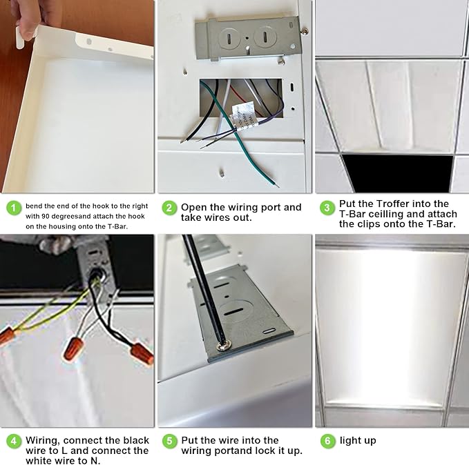 Cortelco 2x4 LED Troffer Light-25W/30W/35W/40W/50W,Up to 7500 Lumens,4 CCT Selectable 3000K/3500K/4000K/5000K,0-10V Dimmable Drop Ceiling Panel,100-277V,ETL & DLC Listed,Commercial Grade,2 Pack