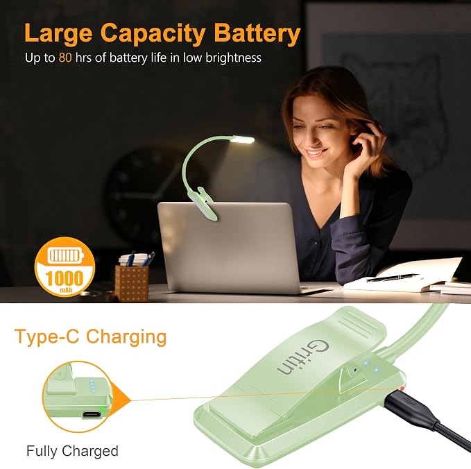 Gritin 9 LED Rechargeable Book Light - Image 4