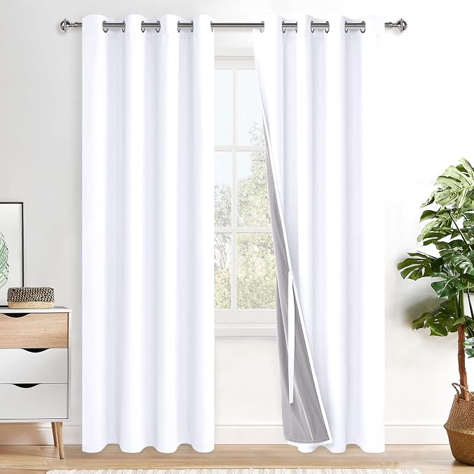 XWZO 100% Blackout Curtains 2 Panels by XWZO