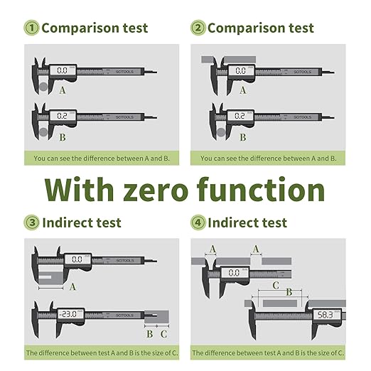 SCITOOLS All-Metal Small Digital Caliper 0-4" Mini Measuring Tool, Micrometer Caliper with Auto-Off Feature, Interchangeable Between inches and millimeters for DIY/Household and 3D Printing
