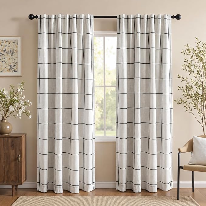 100% Blackout Curtains for Bedroom Room, 2 Thick Layers Thermal Insulated by Zyvola