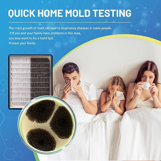 Mold Test Kit for Home,14 Simple Detection Tests,Test HVAC System,Home Surfaces, Indoor Air Quality Testing,DIY Mold Detector,Includes Detailed Mold Identification Guide,Black Mold Testing kit