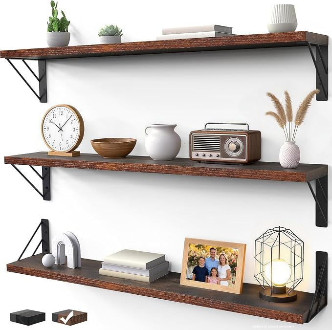 BAYKA Wall Shelves for Bedroom Decor, Floating Shelves for Wall, Display by Bayka