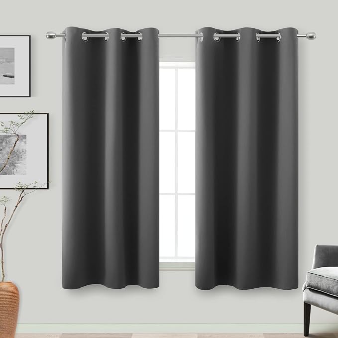 Black Out Blinds for Window Modern Kitchen Bedroom Small Windows, 2 Panels by KOUFALL