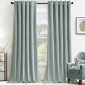 MIULEE Velvet Curtains 52x90 inches 2 Panels Misty Blue Blackout Curtains | by MIULEE