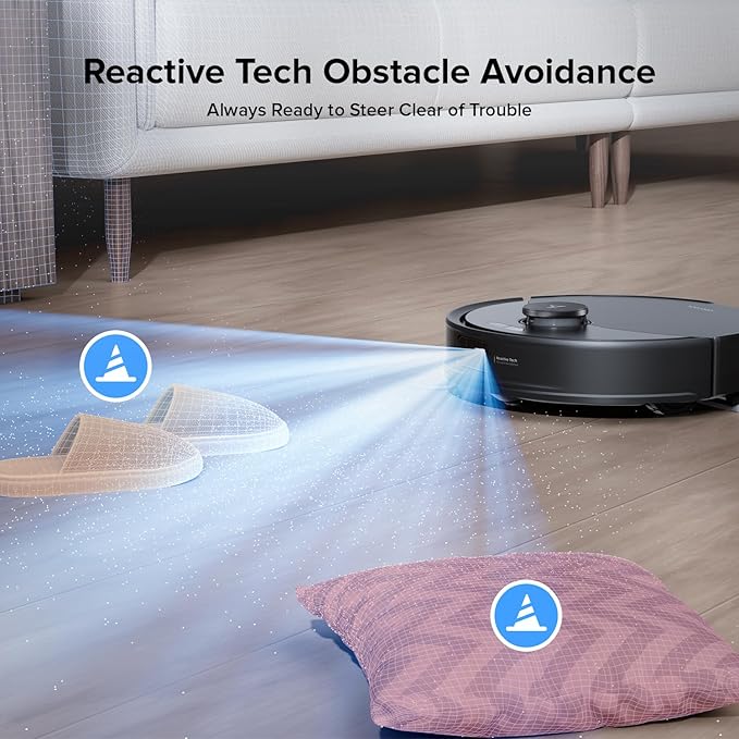 roborock Q10 X5+ Robot Vacuum and Mop, Self-Emptying, Hands-Free Cleaning for up to 7-10 Weeks, 10,000Pa Suction, Obstacle Avoidance, LiDAR Navigation, No-Go Zones, Black