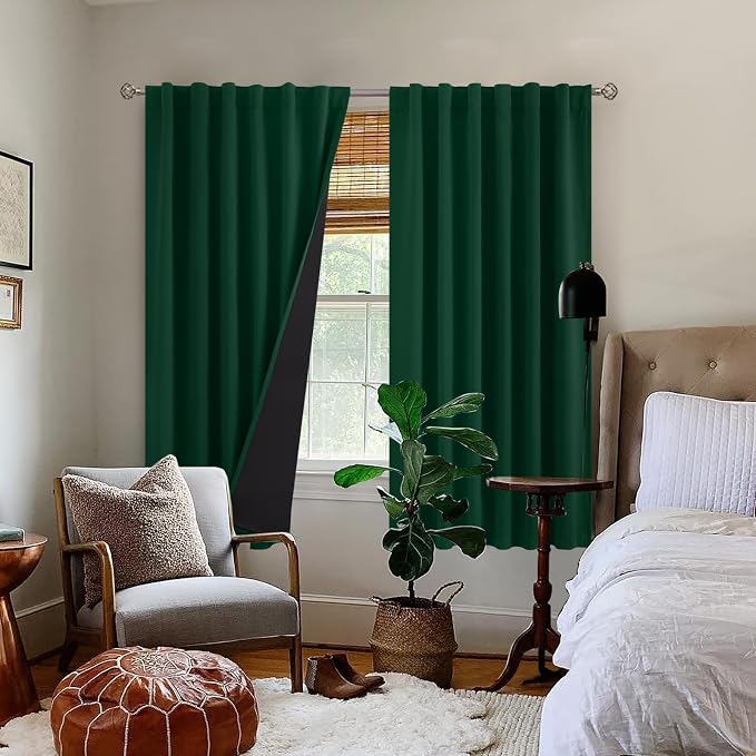 BGment 100% Thermal Insulated Blackout Curtains 63 Inches Long - Image 9