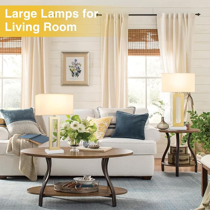 Seealle 22" Tall Bedroom Lamps for Living Room - Image 5