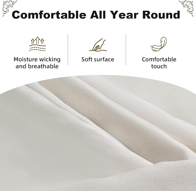 Floor Futon Cover Twin Size 82" L x 41" W Japanese Floor Futon Mattress Slipcover Tatami Mats Cover Washable Beige