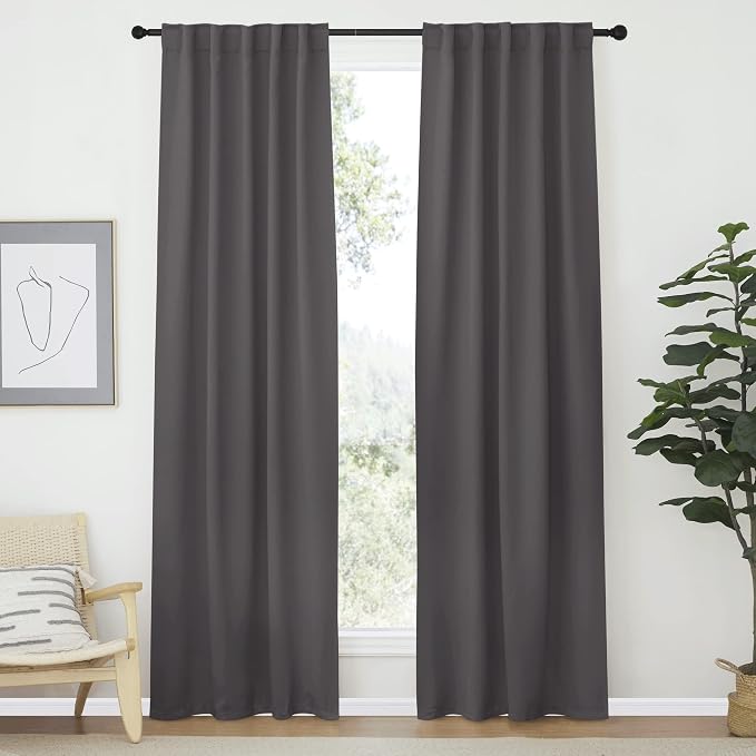 NICETOWN Short Curtain Blackout Panels Window Draperies by NICETOWN
