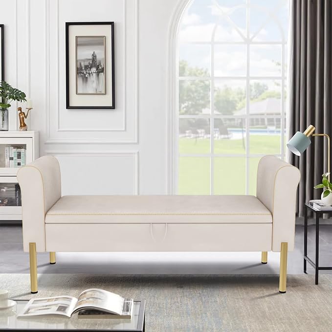 Alunaune Upholstered Storage Bench - Image 5