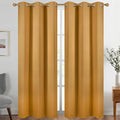 Diraysid Mustard Yellow Grommet Blackout Curtains by Diraysid%2C+refresh+your+life