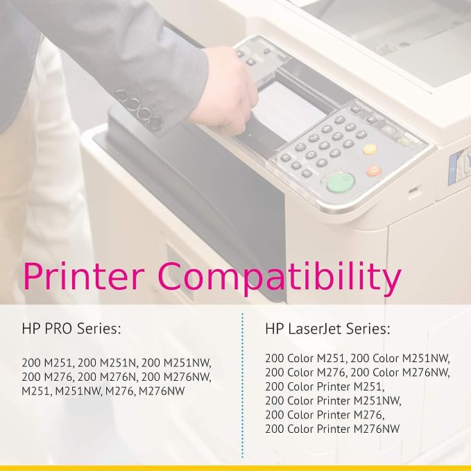 CS Replacement Toner Cartridge Compatible with HP Pro 200 Color M251NW CF210A Black 131A Color Pro 200 M251NW M276NW Printer M251NW M276NW 3 Set