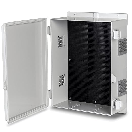Namunanee Outdoor Electrical Junction Box, ABS Water Resistant Enclosure with Internal Mounting Panel & Hinged Cover, 15.7" H* 11" L* 5.9" W