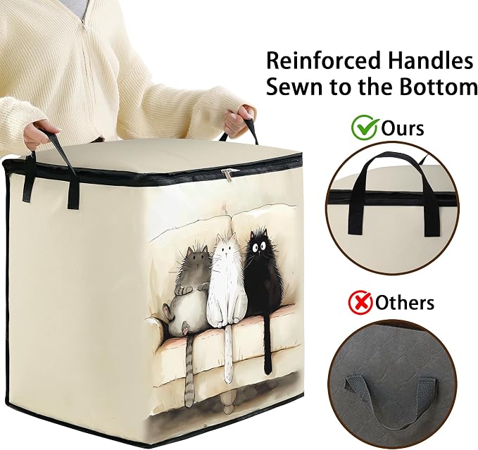 2pcs blanket storage bag for under bed, closet organizers 95L | clothing - Image 4