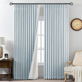AUSSPVOCT Pinch Pleated 95 Inch Linen Curtains 100% Blackout by AUSSPVOCT