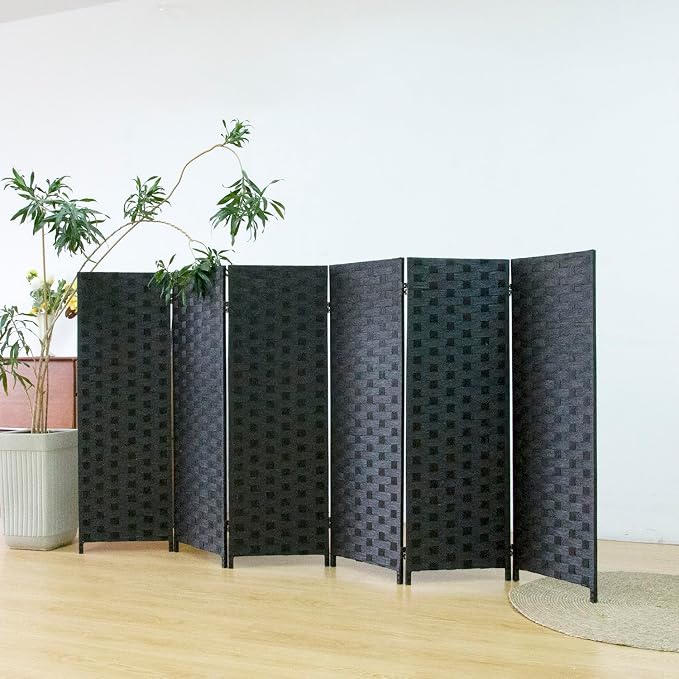 6 Panel Double Sided Short Room Divider by Furnnylane