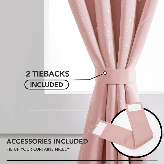 Deconovo Living Room Curtains 54 Inches Long, Thermal Insulated, Room Darkening - Image 4