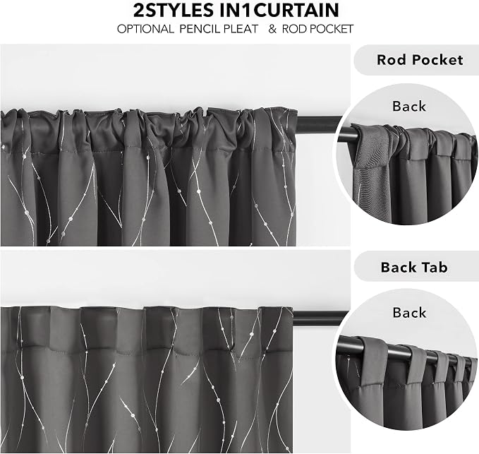 Deconovo Blackout Back Tab Curtains - Image 5