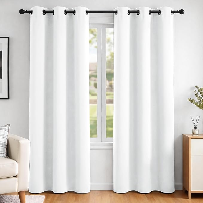 Deconovo Blackout Curtains for Bedroom and Living Room 84 Inches Long | Black by Unknown