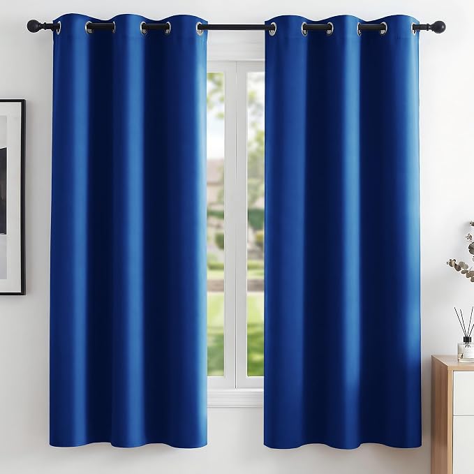 Deconovo Blackout Curtains for Bedroom and Living Room 45 Inches Long | Black by Unknown
