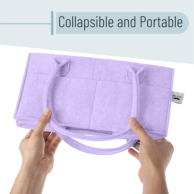 Mr. Pen- Baby Diaper Caddy Organizer, lavender dream | Nursery Storage Bin and - Image 6