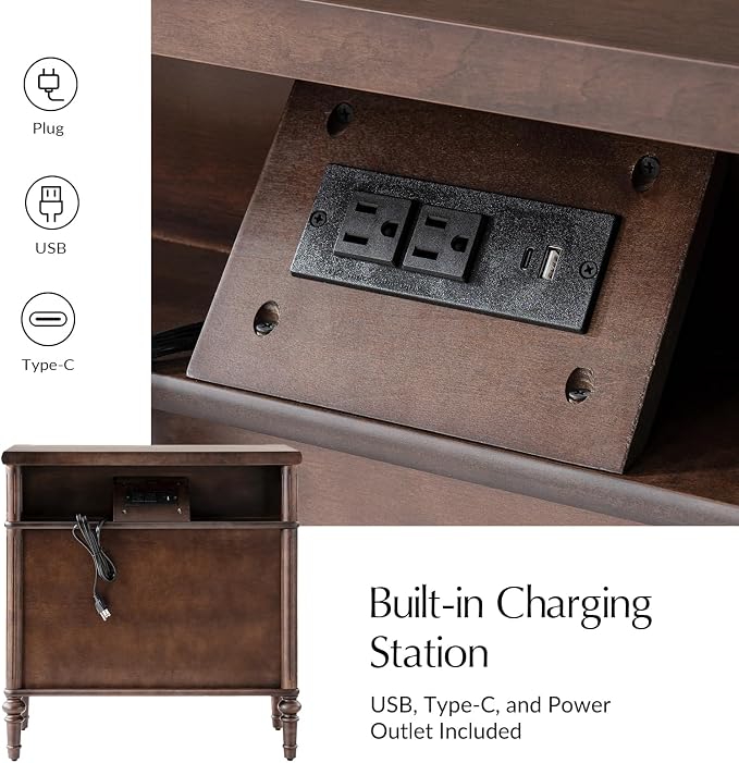HULALA HOME Traditional End Table - Image 4