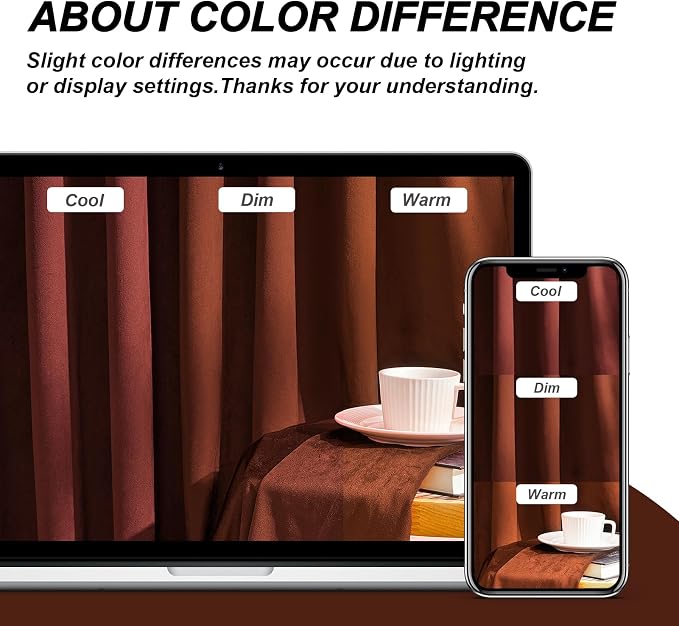 Burnt Orange Soft Velvet Pinch Pleat Blackout Curtains 96 Inches Long Thermal - Image 8