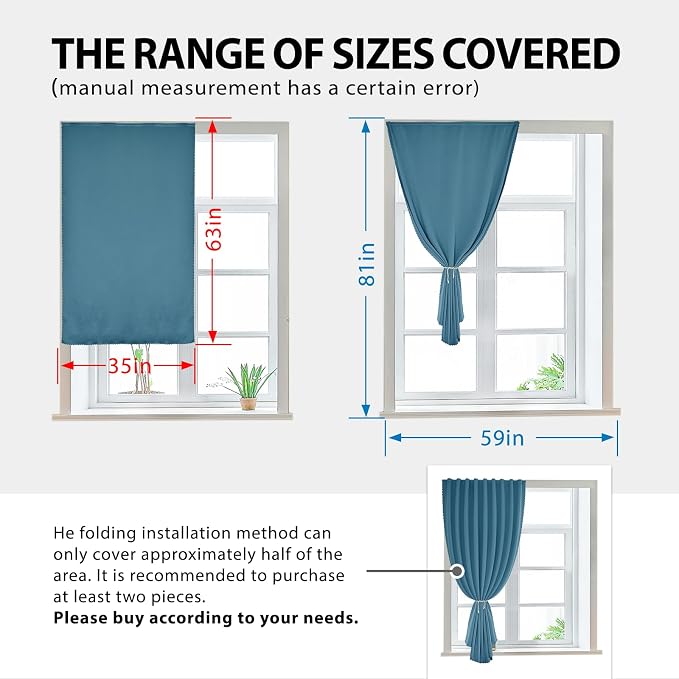 JILRON Magic Tape Stick on Portable Curtains - Image 3
