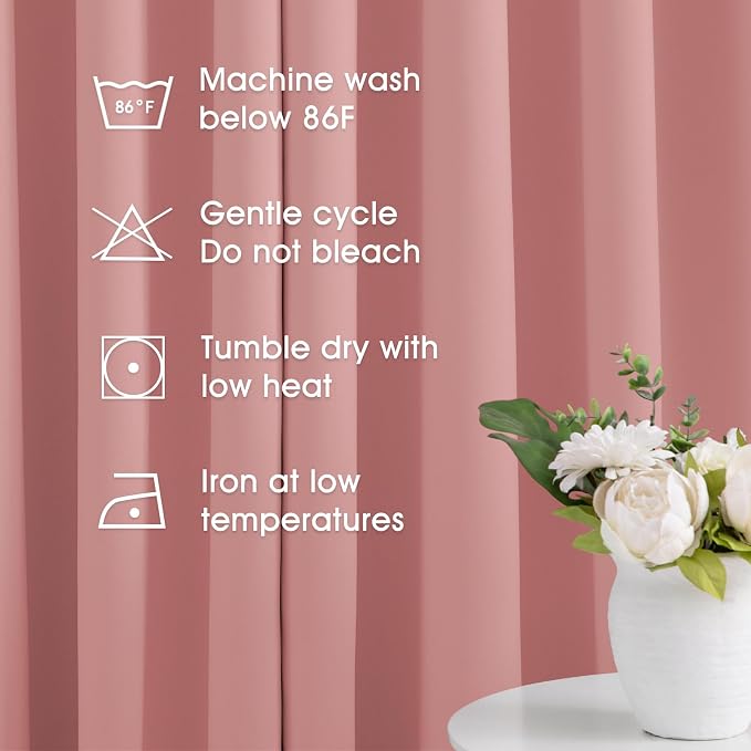HOMEIDEAS Coral Blackout Curtains - Image 2