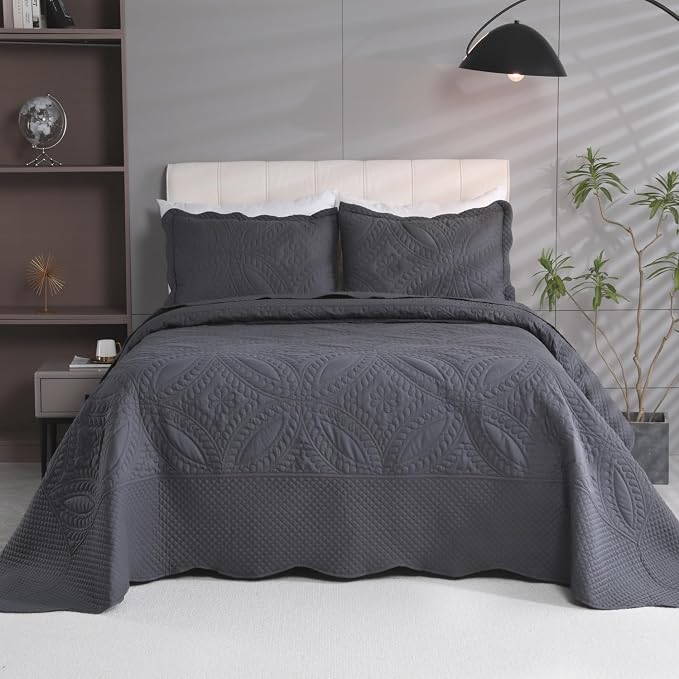 Cmfshape King Bedspread 106"x96", 3 Piece King Quilt - Image 2