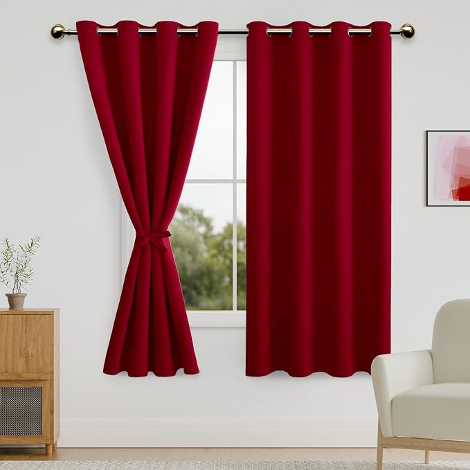 DWCN Blackout Curtains with Tiebacks by DWCN
